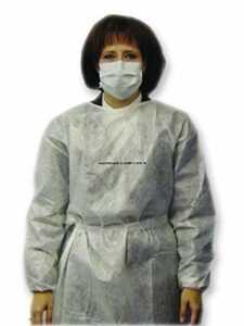 Protective Gowns White Impervious Poly Laminated